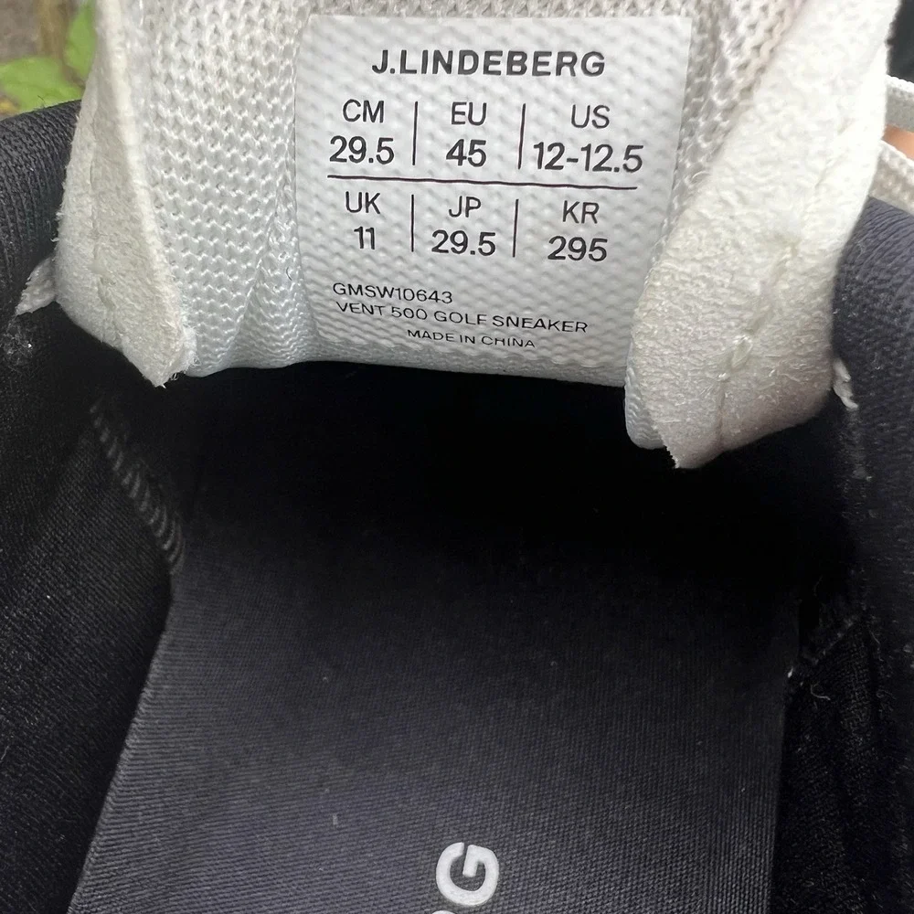 J.Lindeberg Golf Vent 500 Shoes Men's 12-12.5 EU 45 Black White